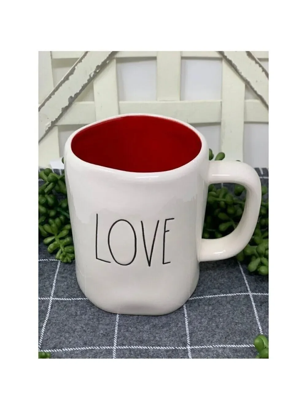 Rae Dunn LOVE Mug Cup Large Kitchen Ceramic New Valentine Gift Red White Gift